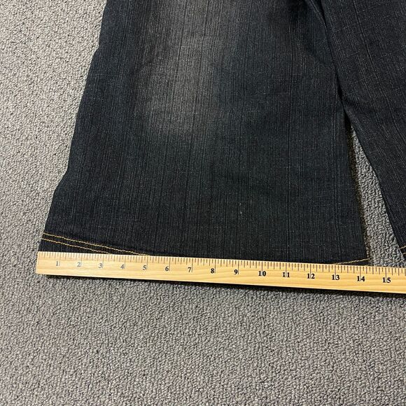 Old Skool Jeans Womens Size 11/12 Blue Embroidered Hip Hop Baggy Wide Leg Grunge - Picture 6 of 9